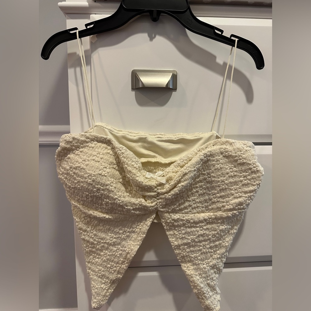 SHEIN Cream Textured Top